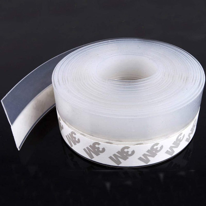 TAROSE Weather Stripping, Silicone Door Seal Strip Door, Window, Transparent 16 Feet Long (Width 25mm) - Image 1